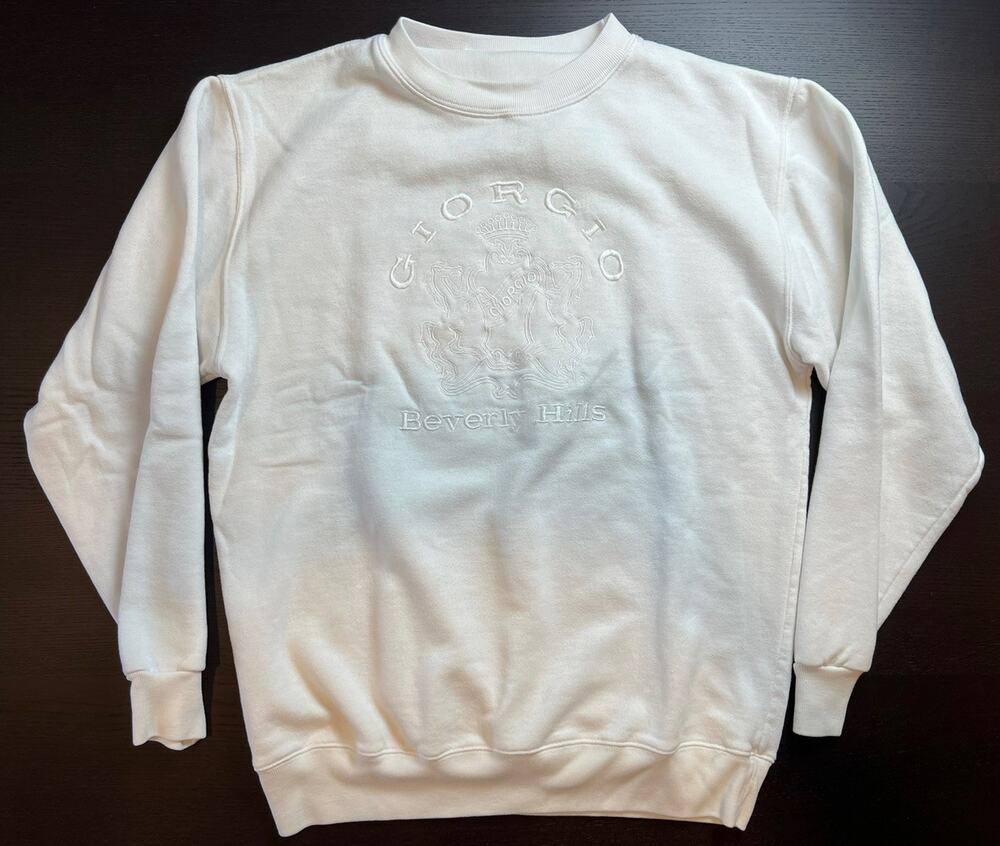 Vtg 80s Giorgio Beverly Hills White Sweatshirt men’s medium / women’s large